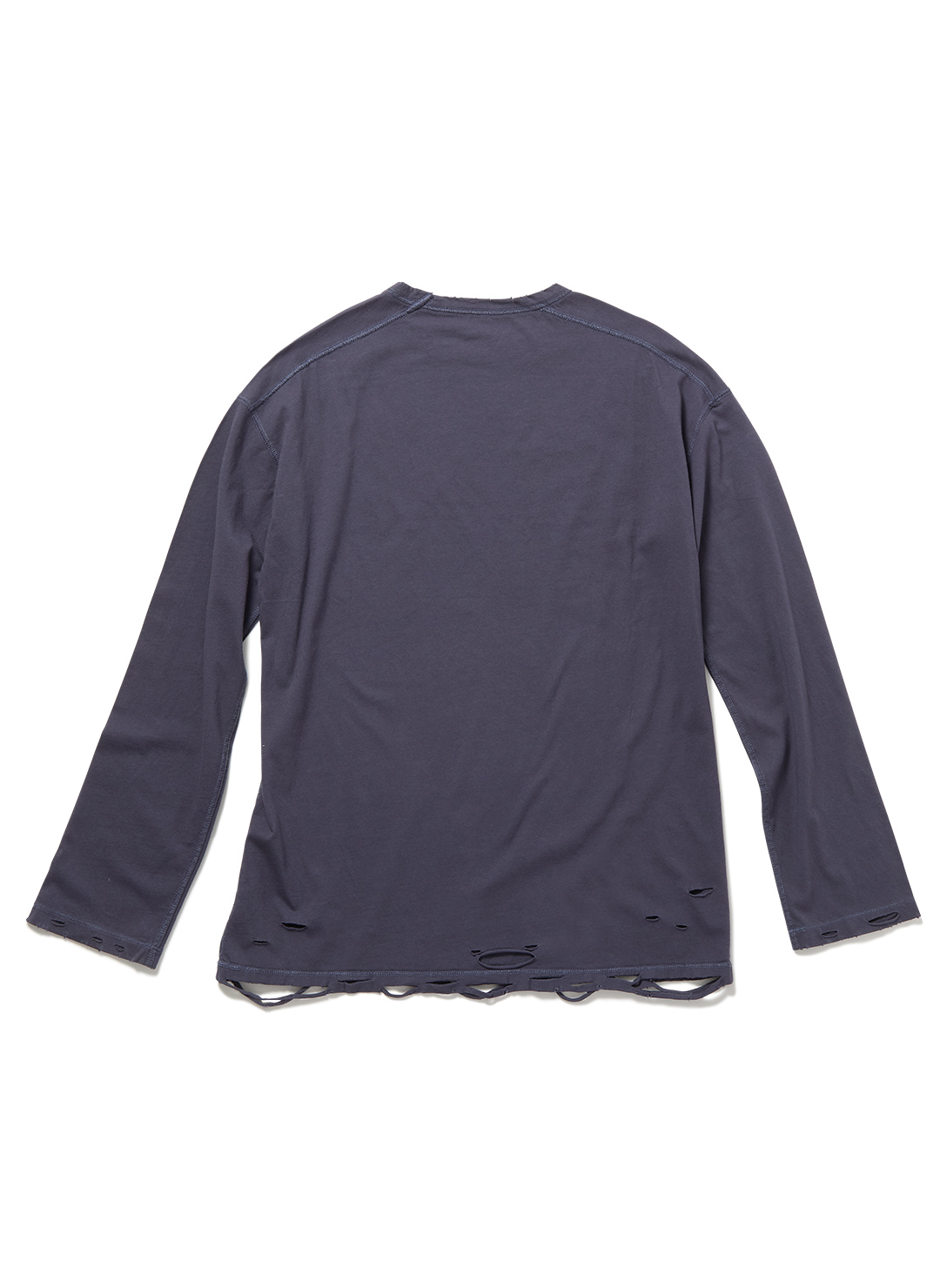 DISTRESS Long Sleeve T-Shirt 詳細画像 Navy 2