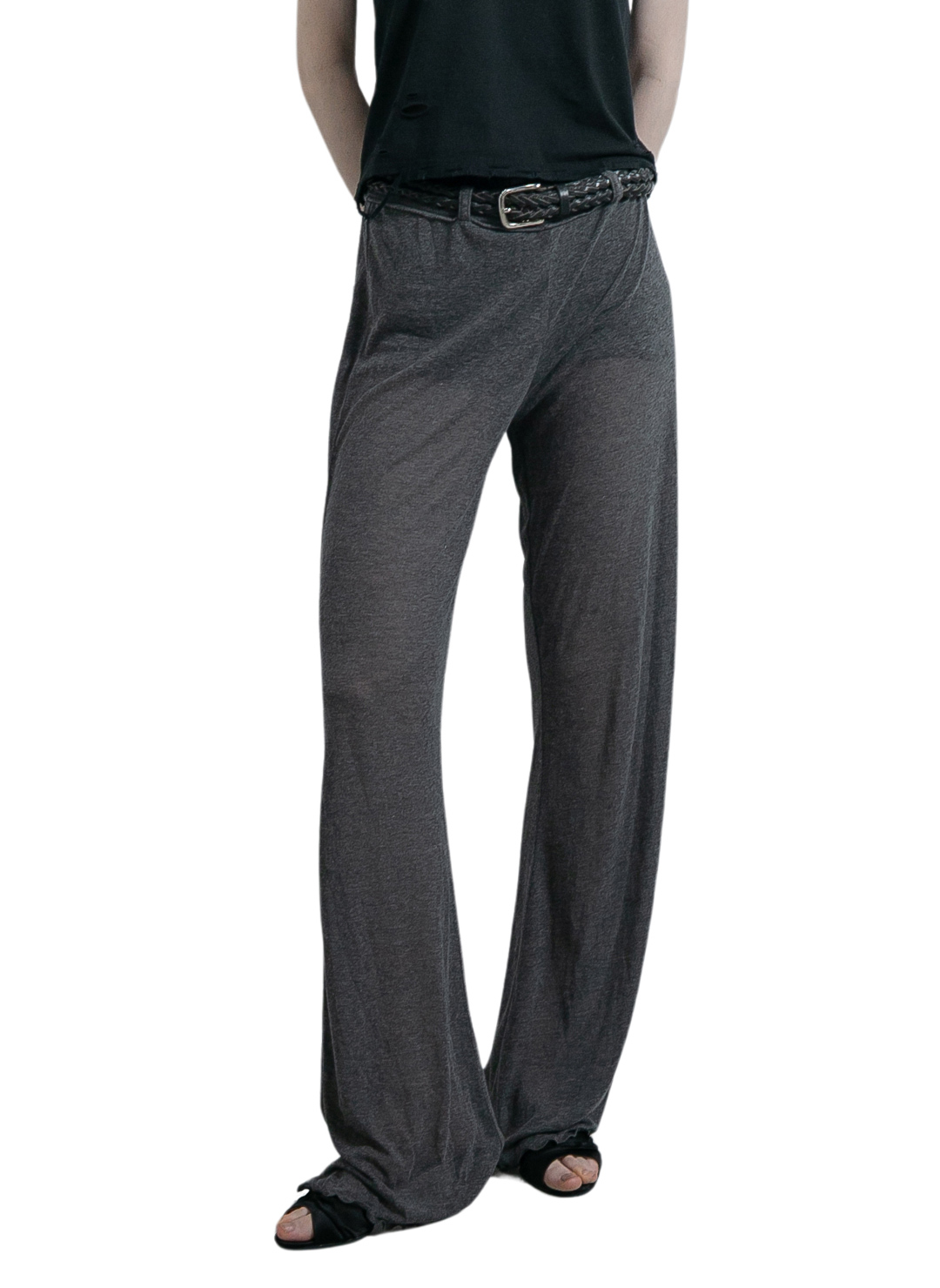 Sheer Jersey Long Pants