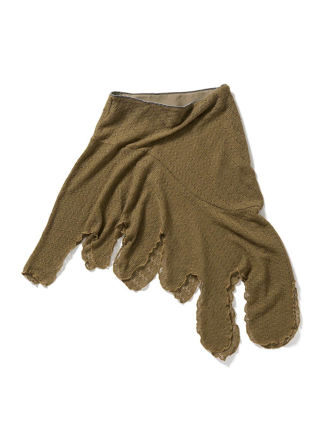 Knit Lace Jagged-hem Skirt