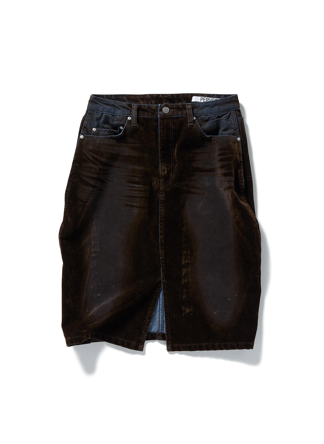 Flocky Denim Skirt