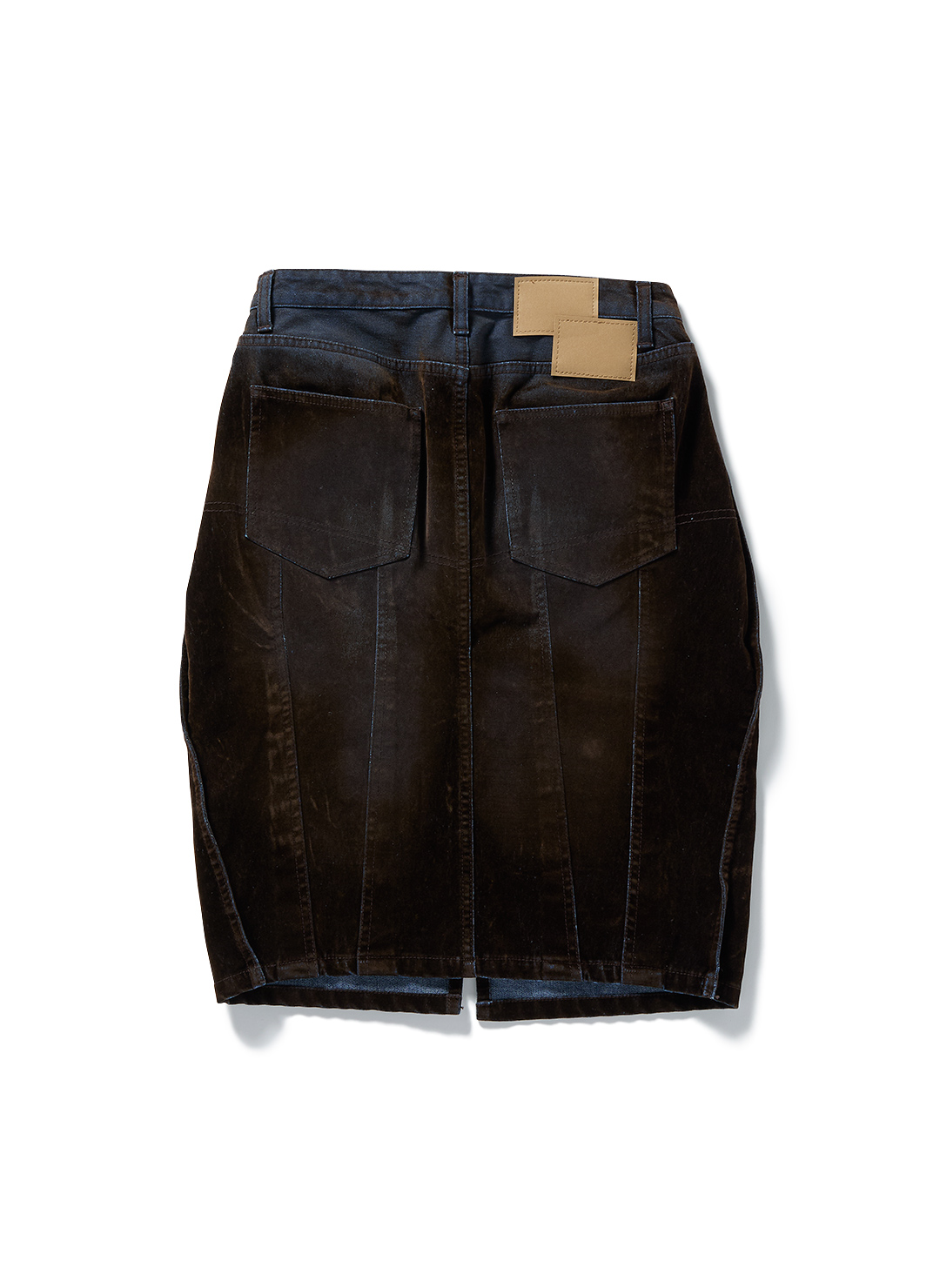 Flocky Denim Skirt 詳細画像 Brown 2