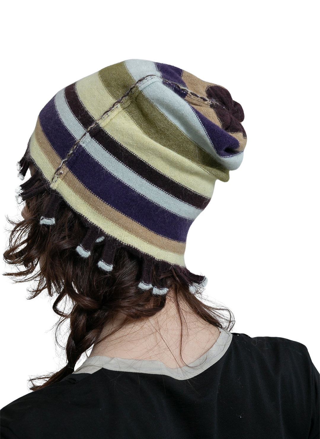 Mini Fringe Knit Cap