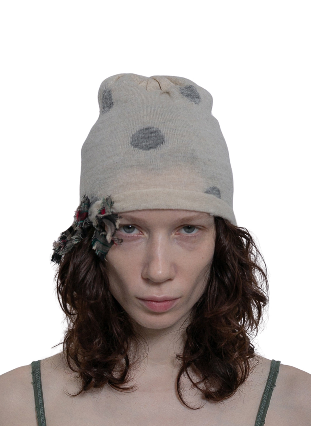 Jacquard Dot Knit Cap 詳細画像 White 1
